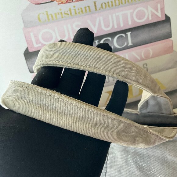 Authentic Prada Medium Canapa Logo Denim Tote bag - Picture 9 of 15